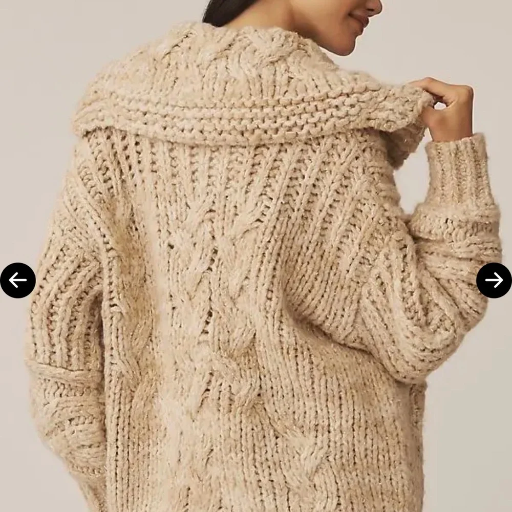 Pilcro Chunky Knit Cardigan in Cream - Picture 3 of 6